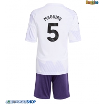 Maglie da calcio Manchester United Harry Maguire #5 Seconda Maglia Bambino 2025-26 Manica Corta + Pantaloni corti)